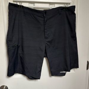 Men’s dri fit dark gray shorts.